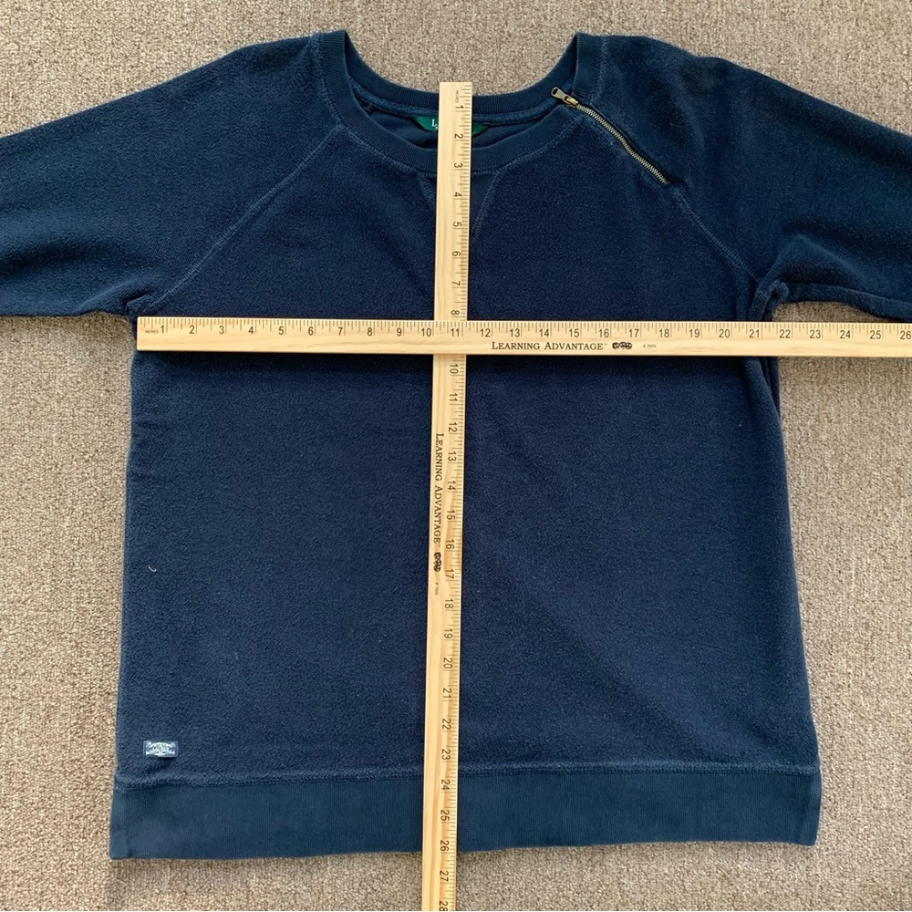 Lauren Ralph Lauren Pullover Knit Cotton Size 1X sweater navy blue women's 3/4 - Picture 4 of 8